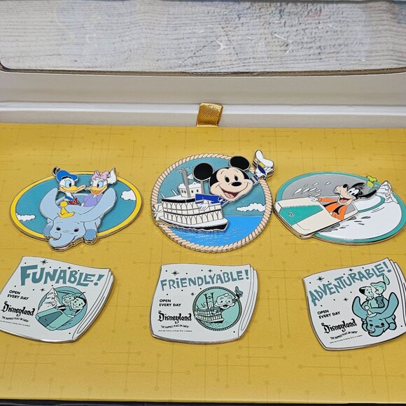 NEW! Disney Pin Trading Niftie Fifties Flashback Disneyland Newspaper Set LE150 - Picture 6 of 9